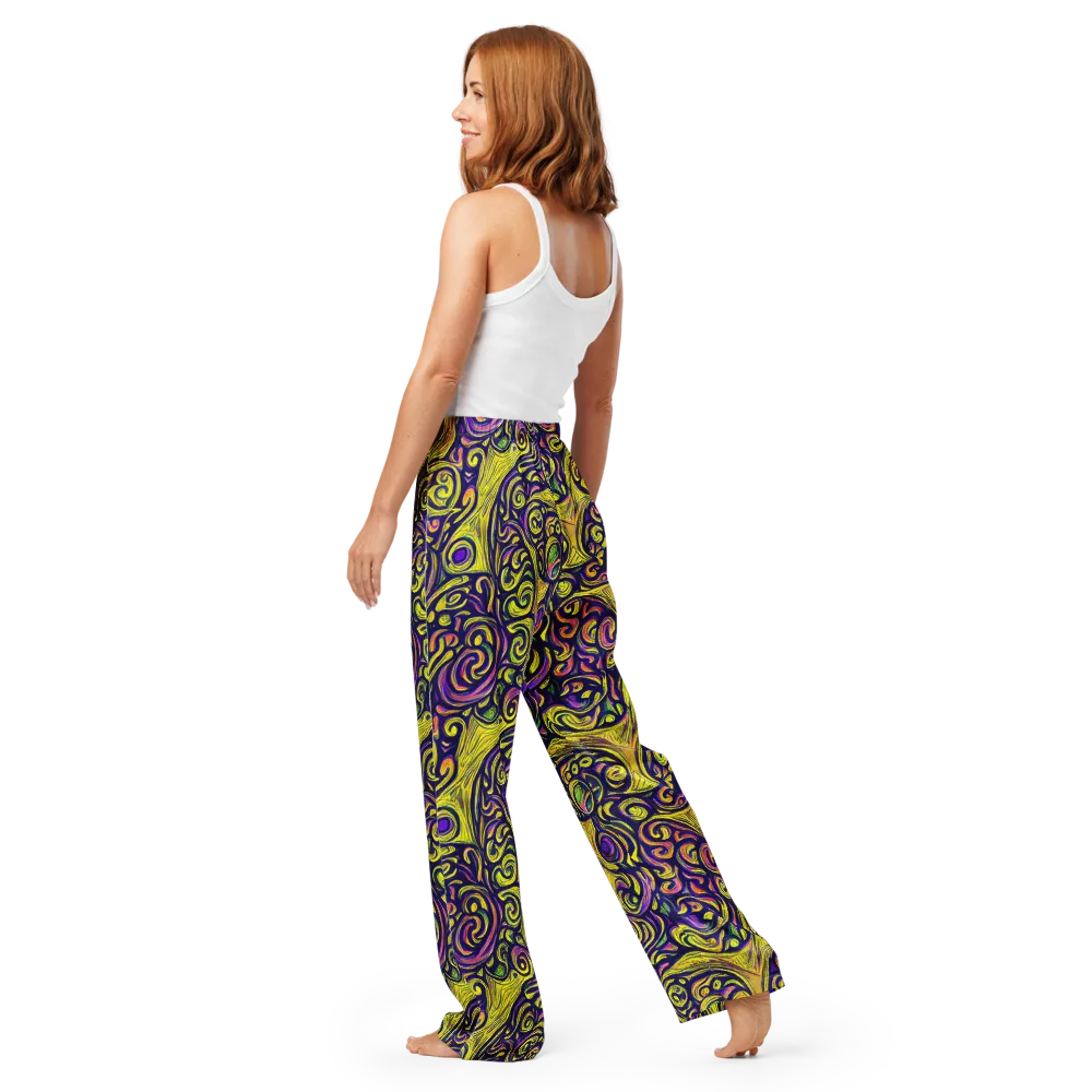 Indigo Fever on Women's Pajama Pants — Back