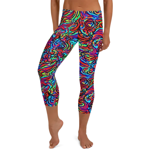 Lava Pulse on a Capri Leggings