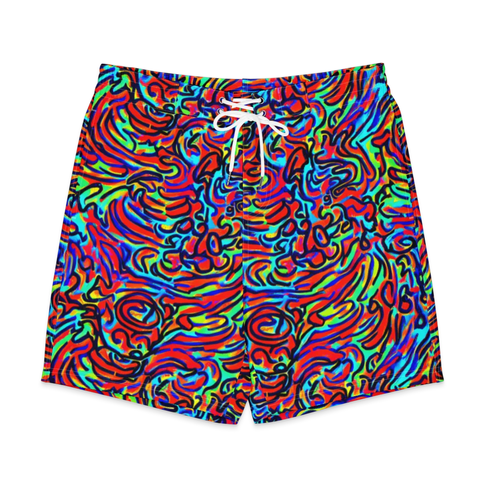 Lava Pulse on Men's Board Shorts — Front