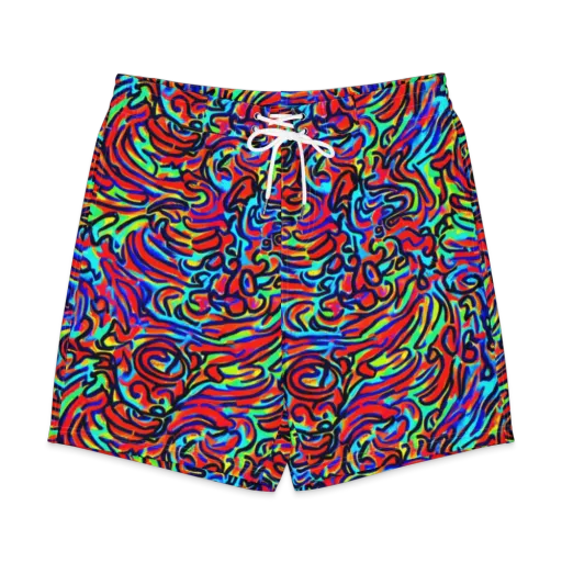 Lava Pulse on a Men's Board Shorts