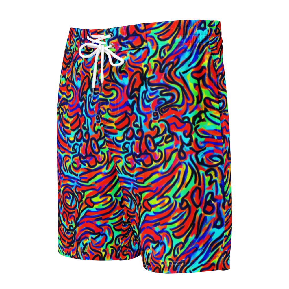 Lava Pulse on Men's Board Shorts — Front