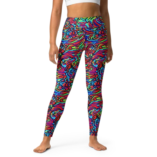 Lava Pulse on a Yoga Leggings