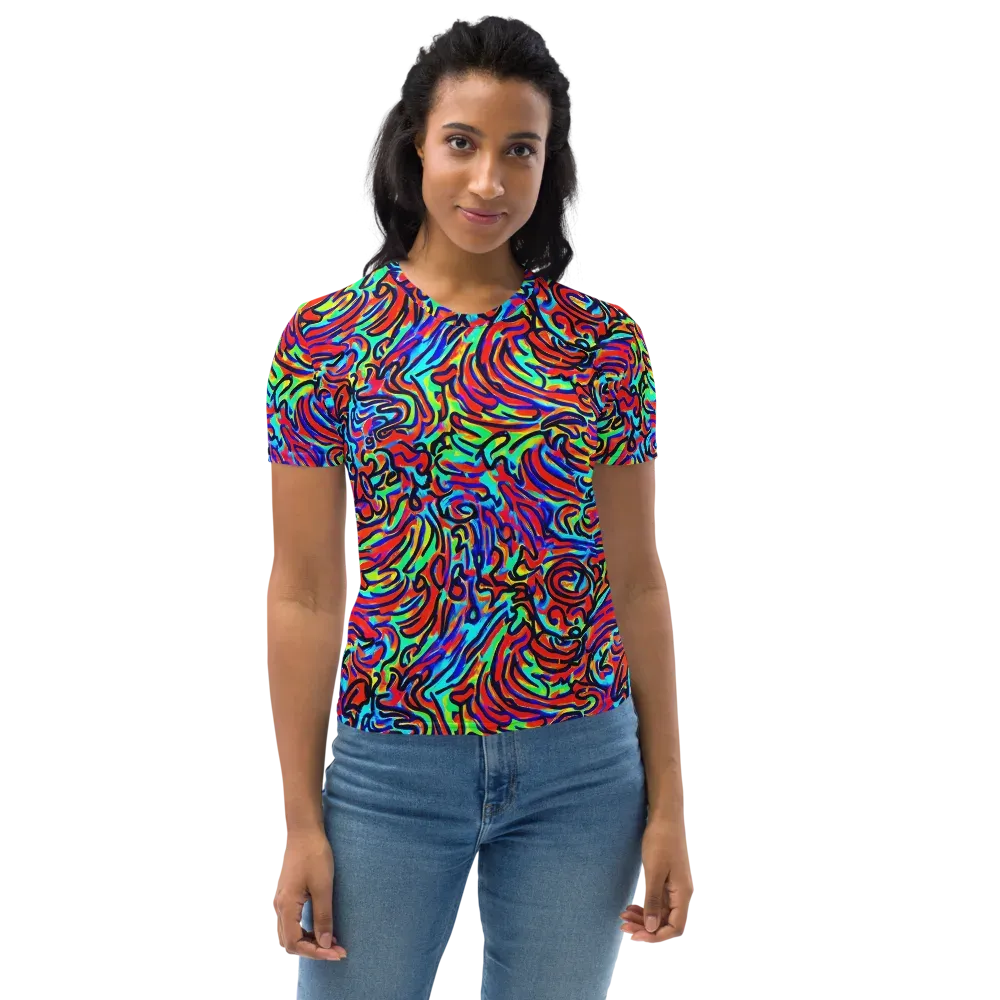Lava Pulse on Women's Crew Neck T-Shirt — Front