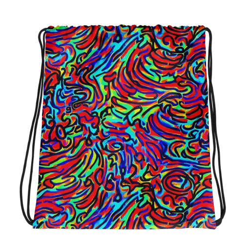 Lava Pulse on a Drawstring Bag