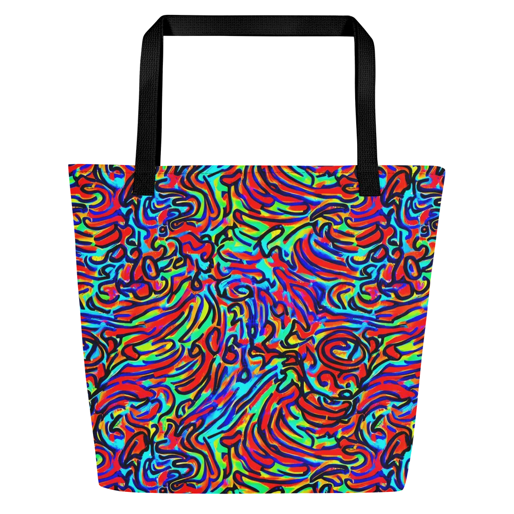 Lava Pulse on Large Tote Bag W/ Pocket — Front