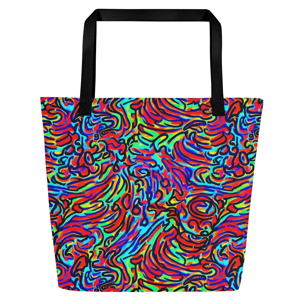 Lava Pulse on Large Tote Bag W/ Pocket — Front