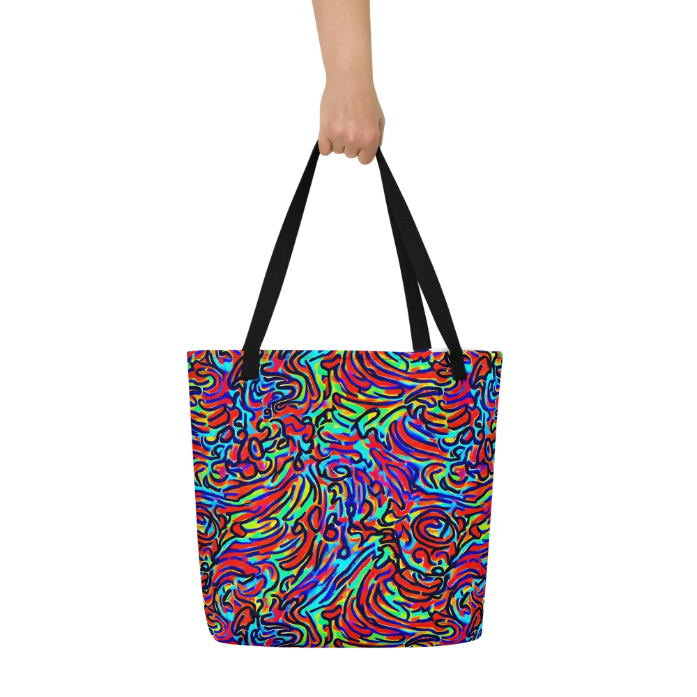 Lava Pulse on Large Tote Bag W/ Pocket — Front