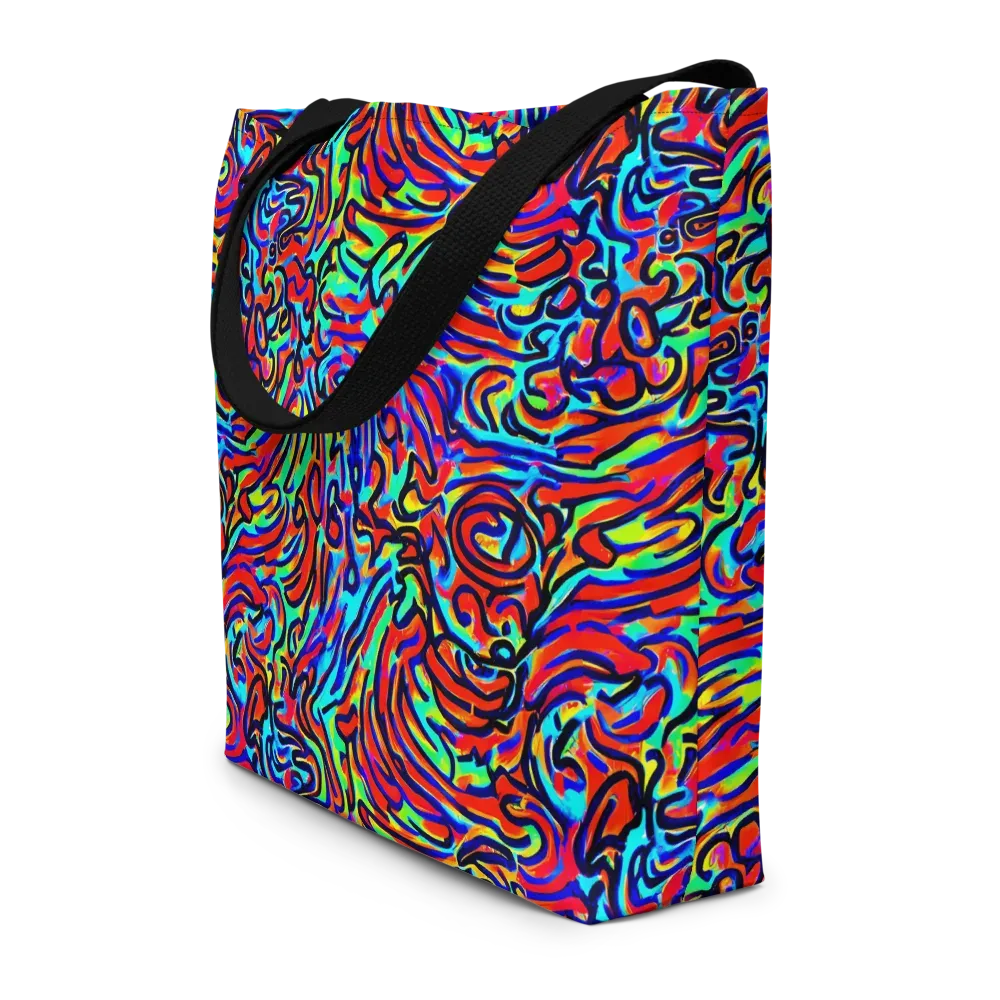 Lava Pulse on Large Tote Bag W/ Pocket — Front