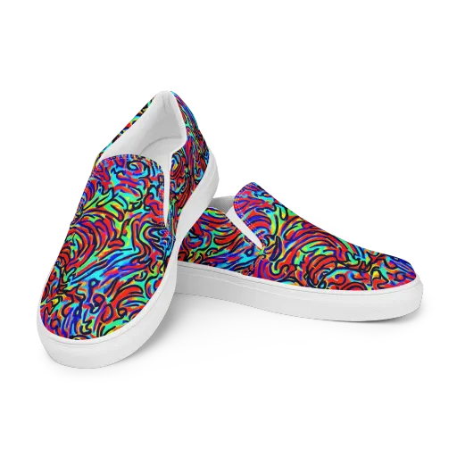 Lava Pulse on a Women's Slip-On Canvas Shoes