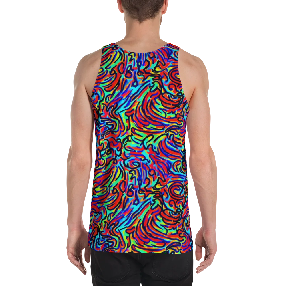 Lava Pulse on Men's Tank Top — Back
