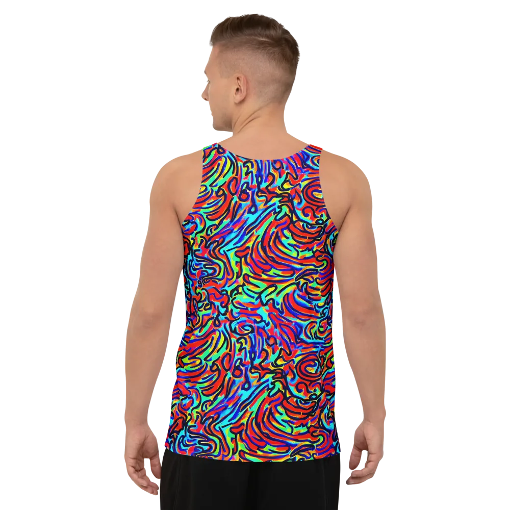 Lava Pulse on Men's Tank Top — Back