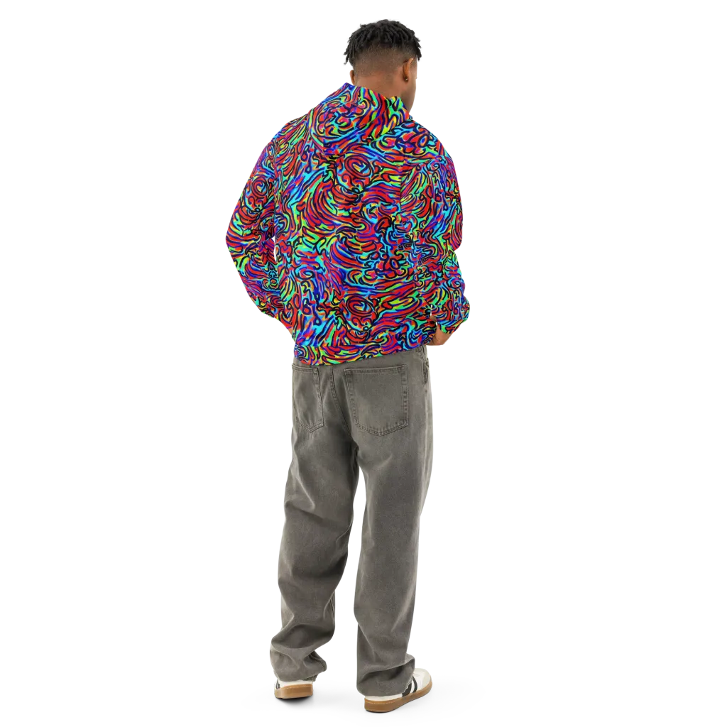 Lava Pulse on Cotton Hoodie — Back