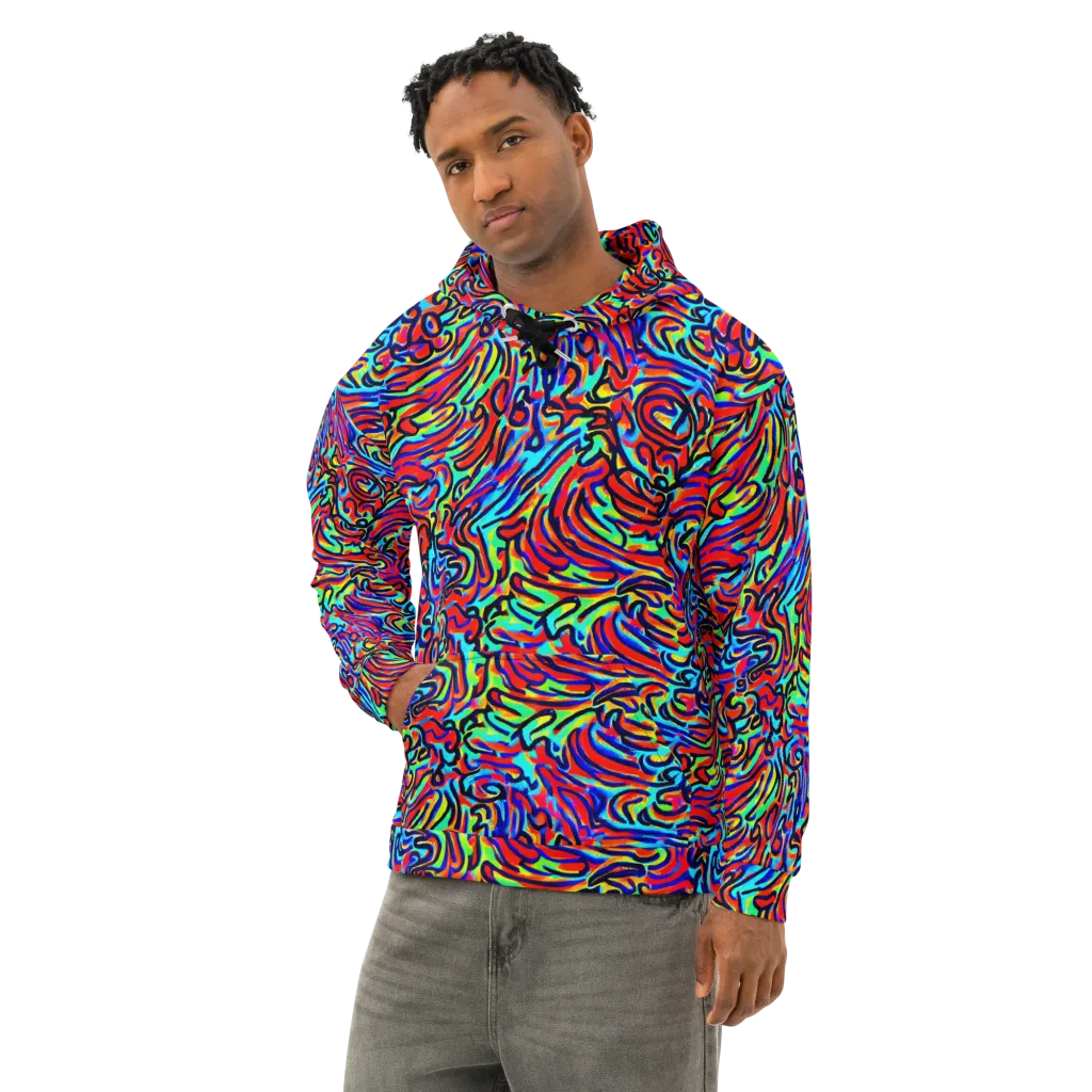 Lava Pulse on Cotton Hoodie — Left Front