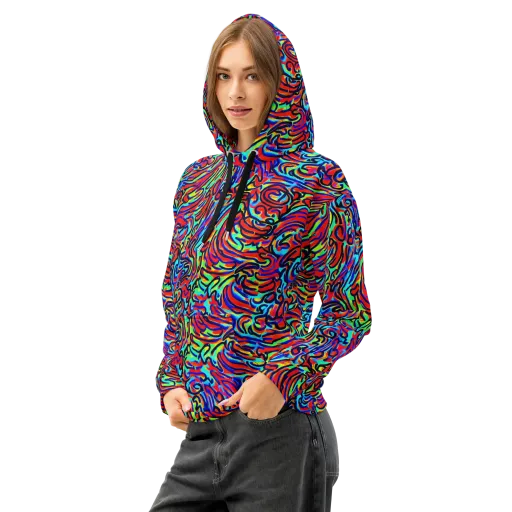 Lava Pulse on a Cotton Hoodie