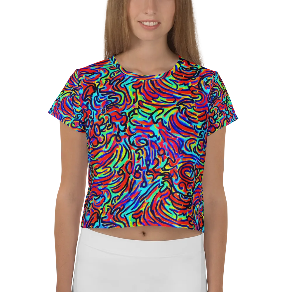 Lava Pulse on Crop Tee — Front