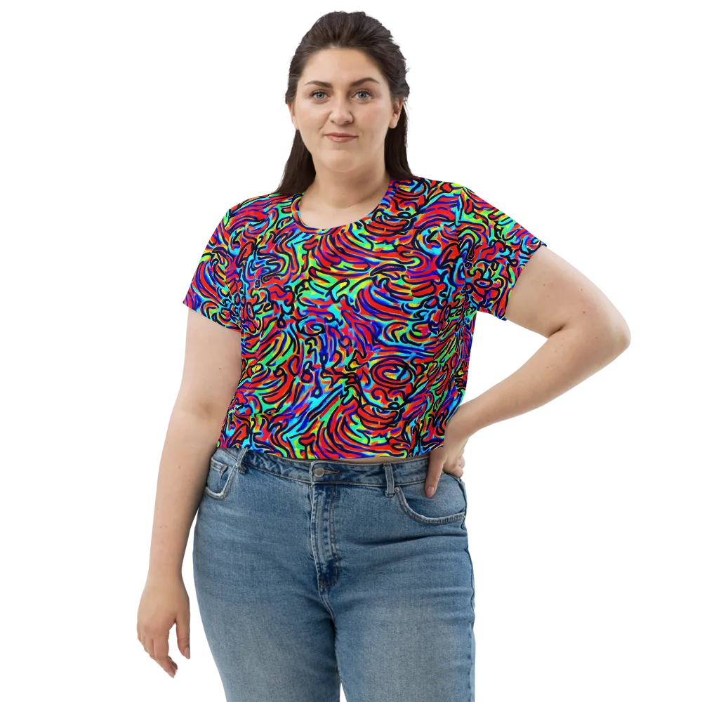 Lava Pulse on Crop Tee — Front