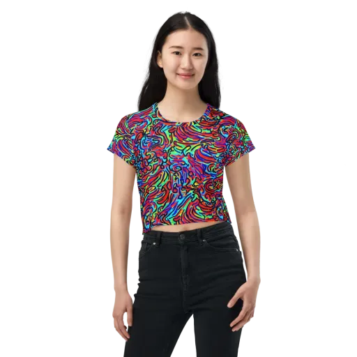 Lava Pulse on a Crop Tee
