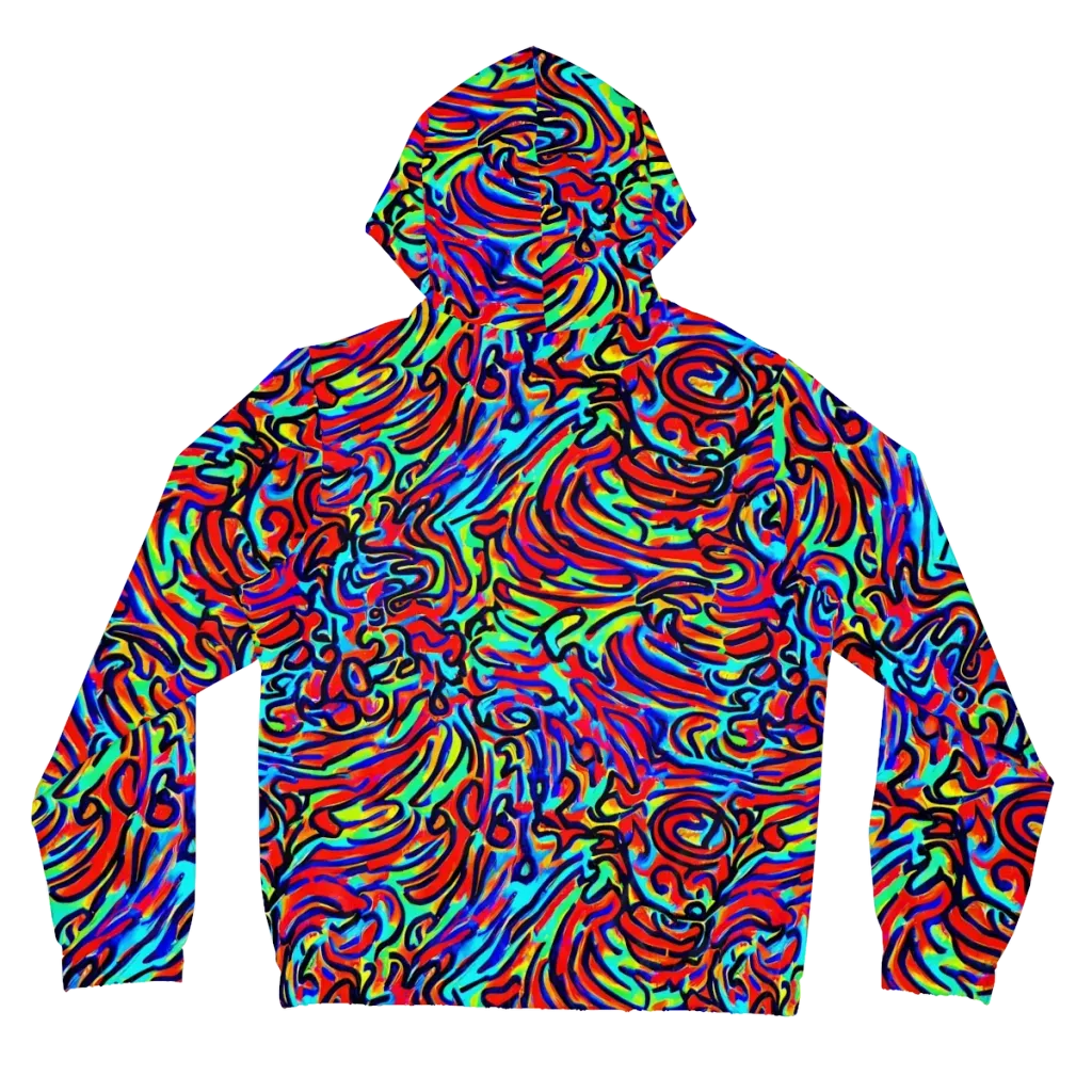 Lava Pulse on Women's Full-Zip Hoodie — Back