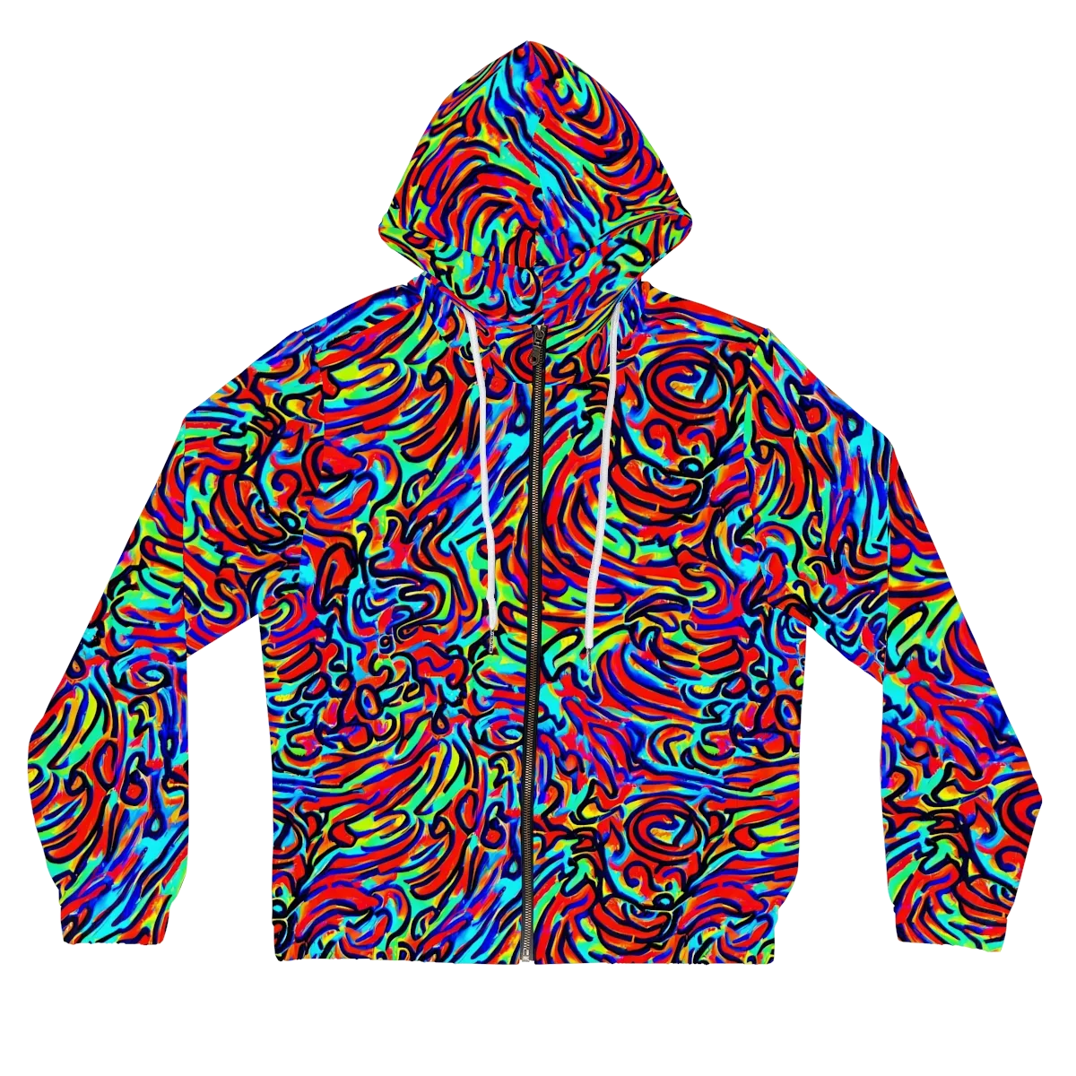 Lava Pulse on Women's Full-Zip Hoodie — Front