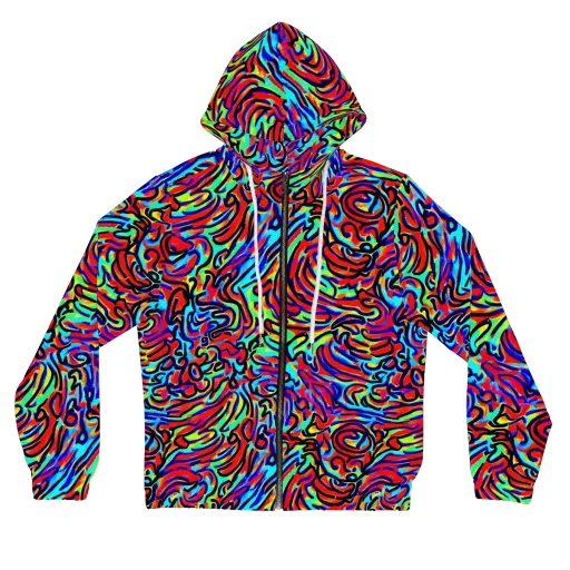 Lava Pulse on a Women's Full-Zip Hoodie