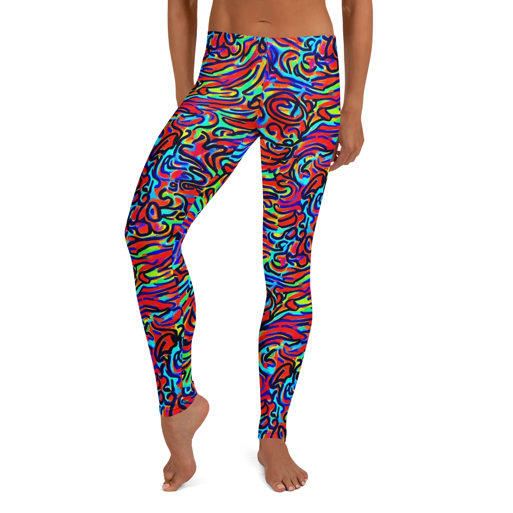 Lava Pulse on Leggings — Front