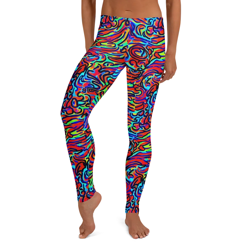Lava Pulse on Leggings — Front