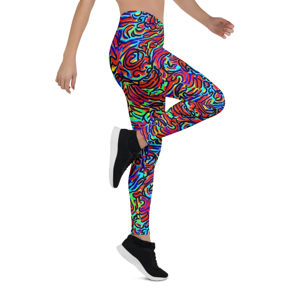 Lava Pulse on Leggings — Right