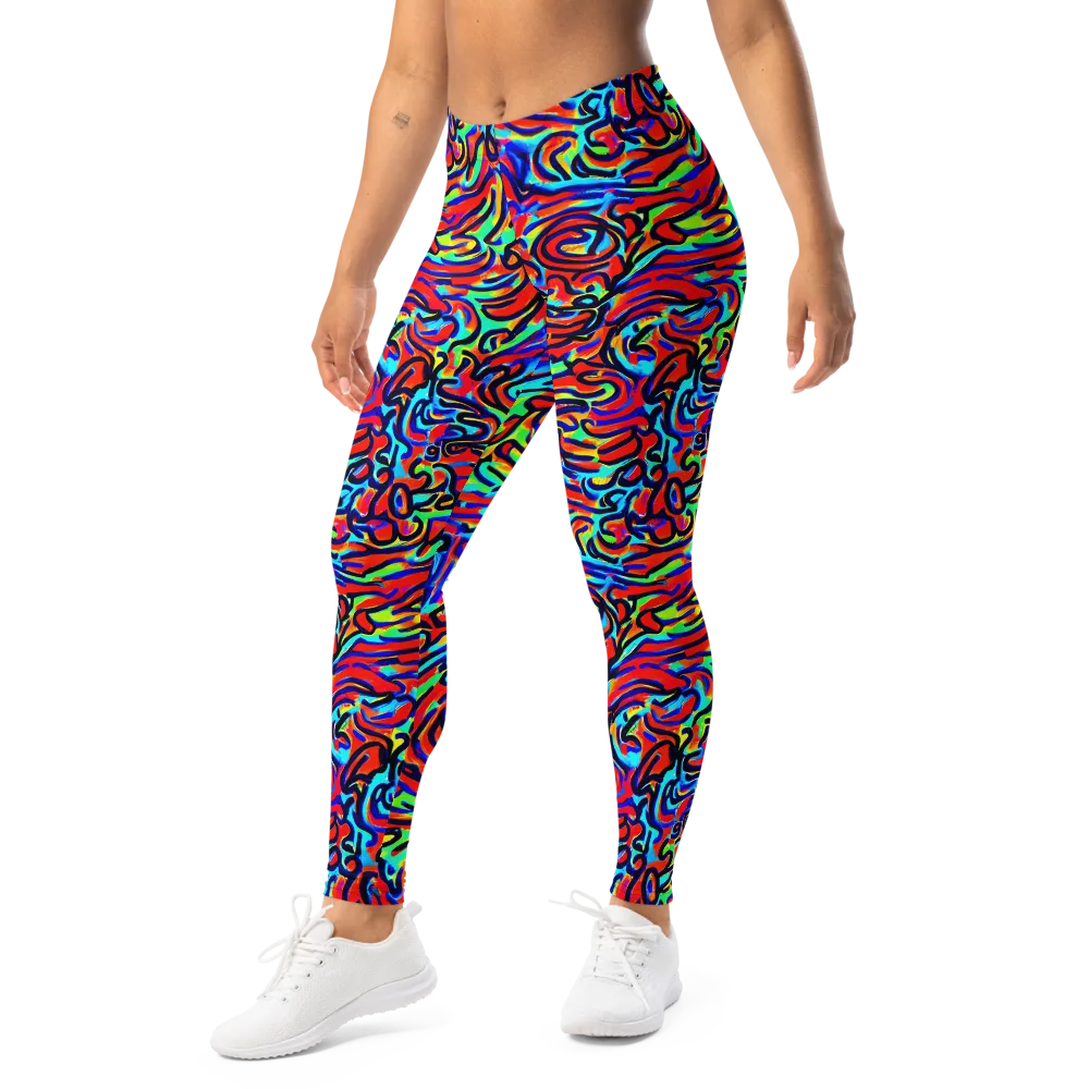 Lava Pulse on Leggings — Left Front