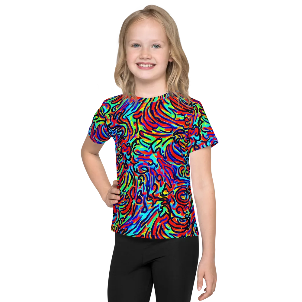 Lava Pulse on Kids Crew Neck T-Shirt — Front