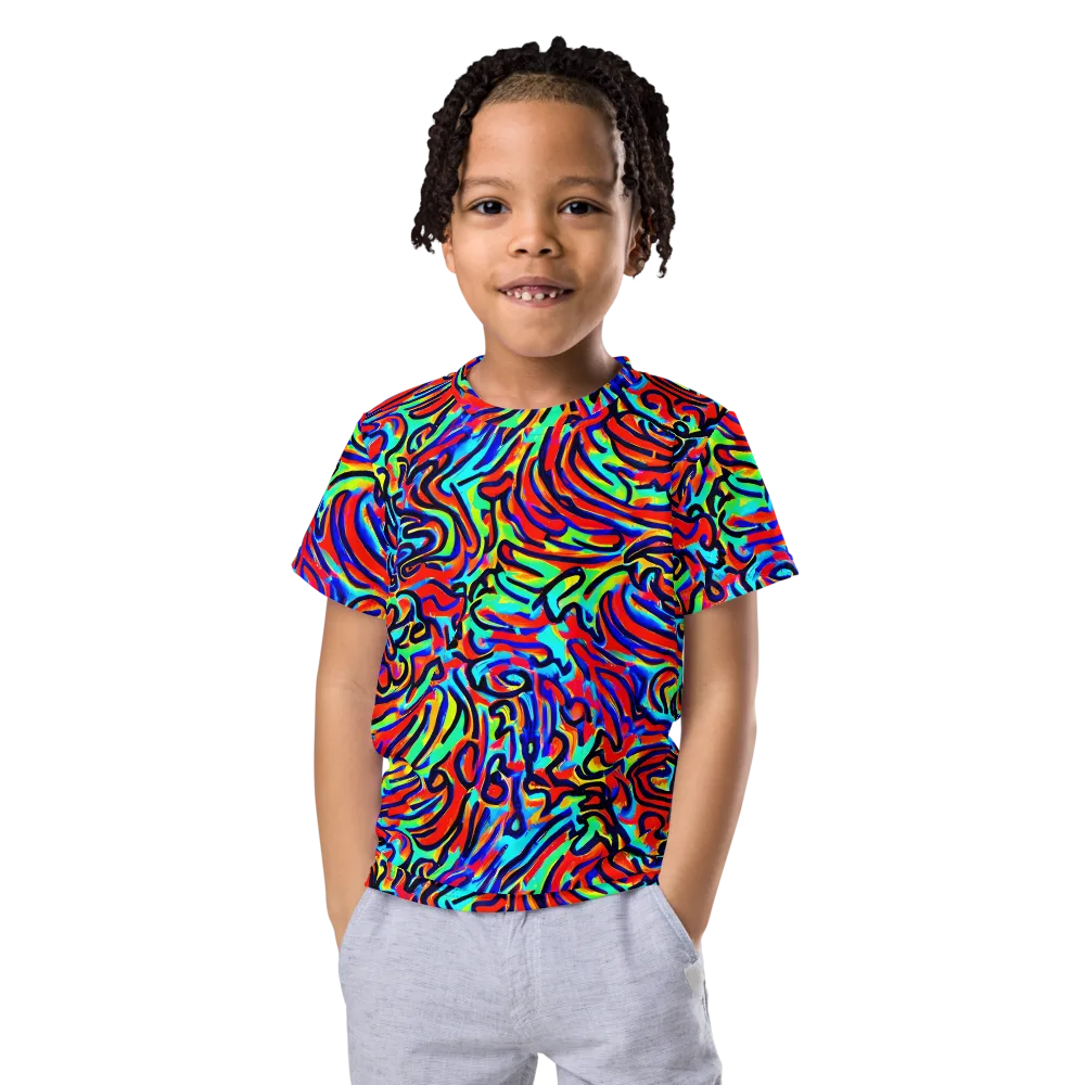 Lava Pulse on Kids Crew Neck T-Shirt — Front