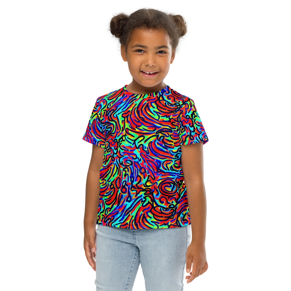 Lava Pulse on Kids Crew Neck T-Shirt — Front