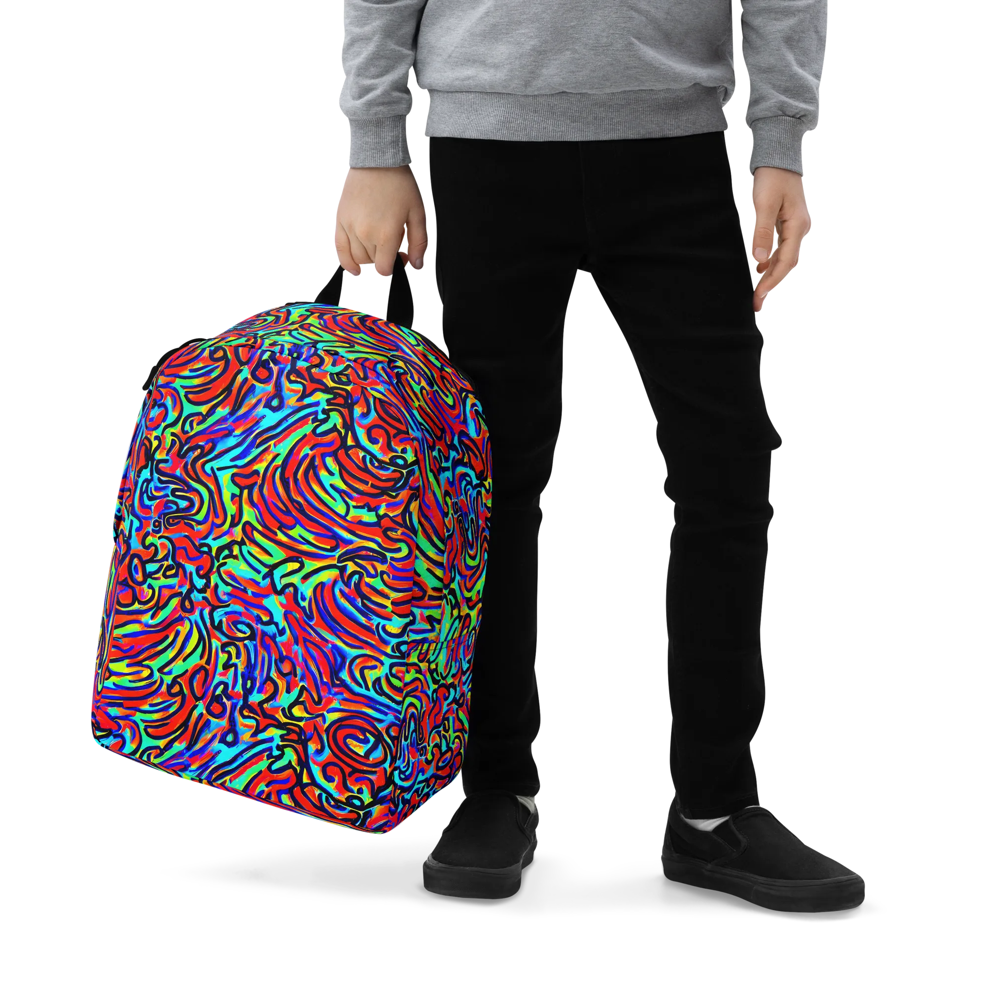 Lava Pulse on Minimalist Backpack — Zoomed-in