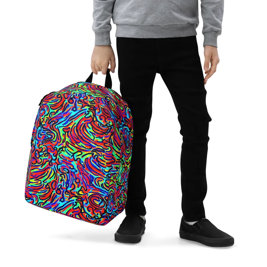 Lava Pulse on Minimalist Backpack — Zoomed-in
