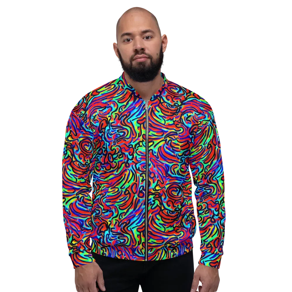 Lava Pulse on Bomber Jacket — Front