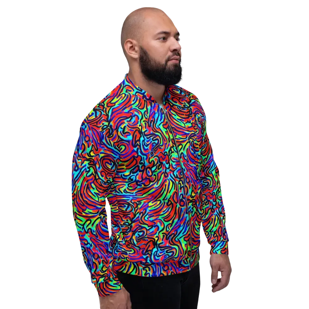 Lava Pulse on Bomber Jacket — Right