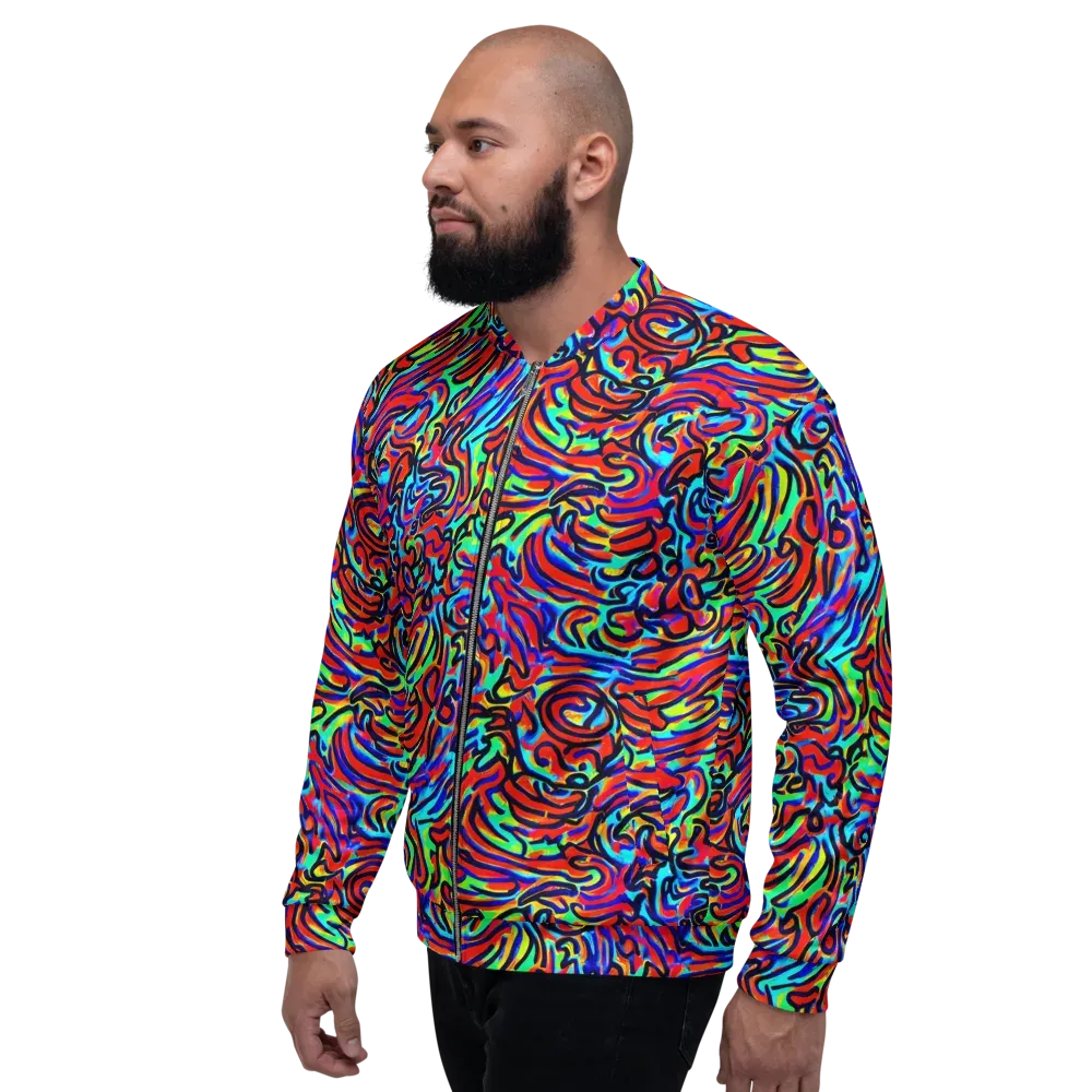 Lava Pulse on Bomber Jacket — Left