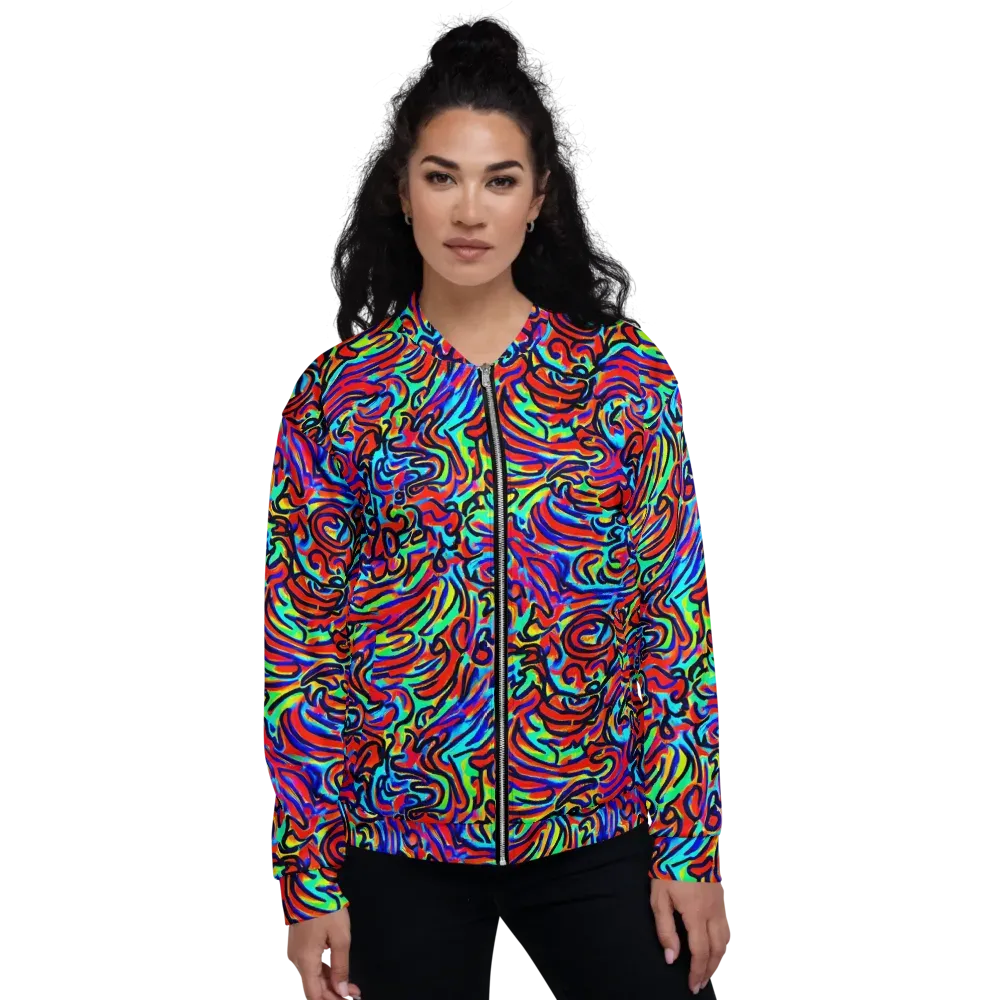 Lava Pulse on Bomber Jacket — Front