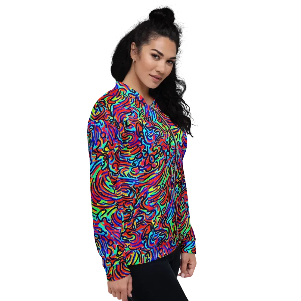 Lava Pulse on Bomber Jacket — Right