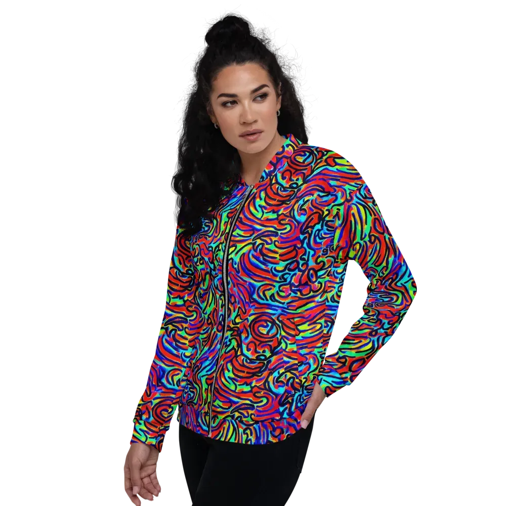 Lava Pulse on Bomber Jacket — Left