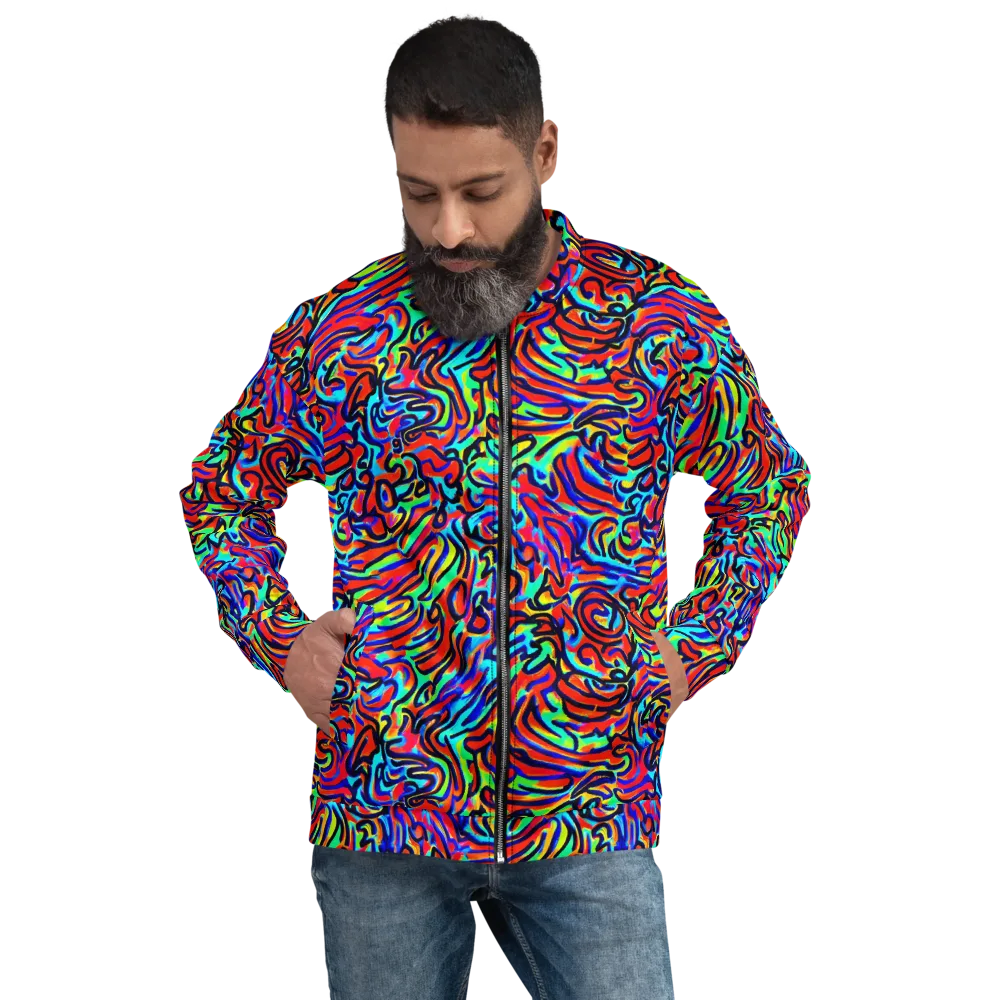 Lava Pulse on Bomber Jacket — Front