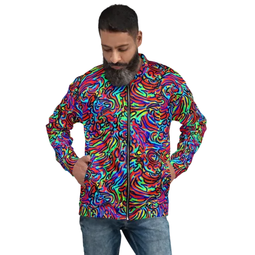 Lava Pulse on a Bomber Jacket