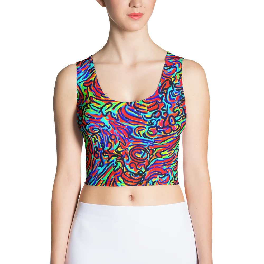 Lava Pulse on Crop Top — Front