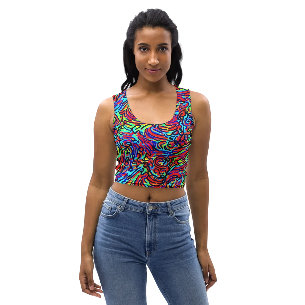 Lava Pulse on Crop Top — Front