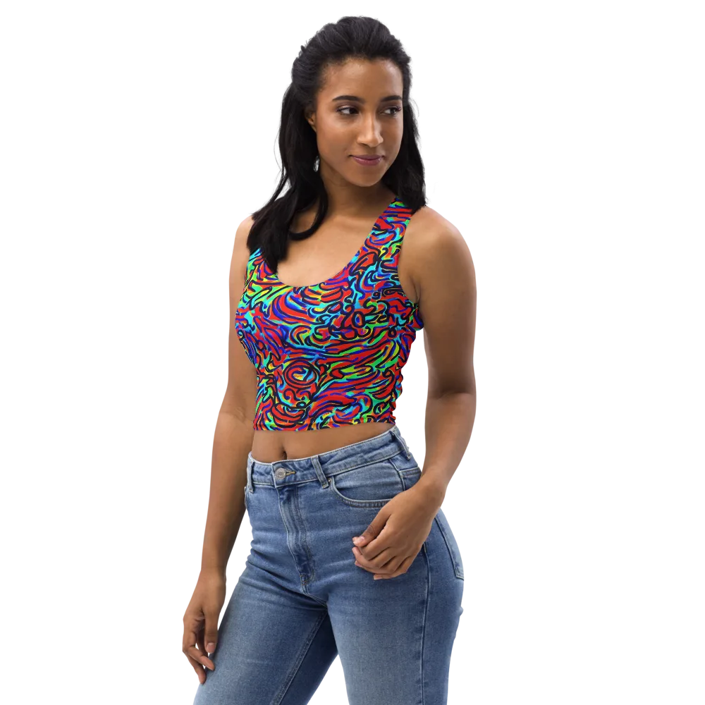 Lava Pulse on Crop Top — Left Front
