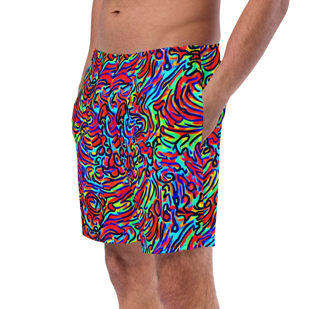 Lava Pulse on Swim Trunks — Left Front