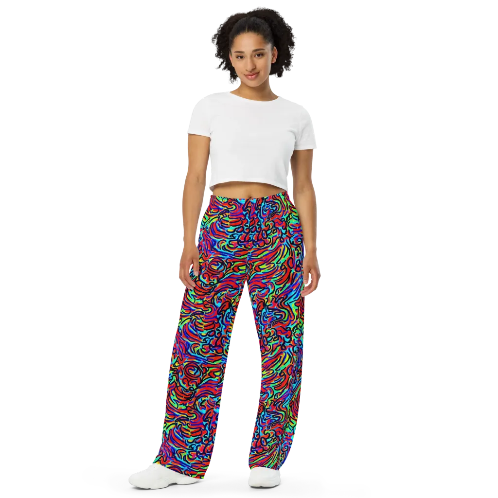 Lava Pulse on Wide-Leg Pants — Front