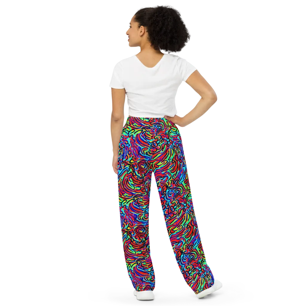 Lava Pulse on Wide-Leg Pants — Back
