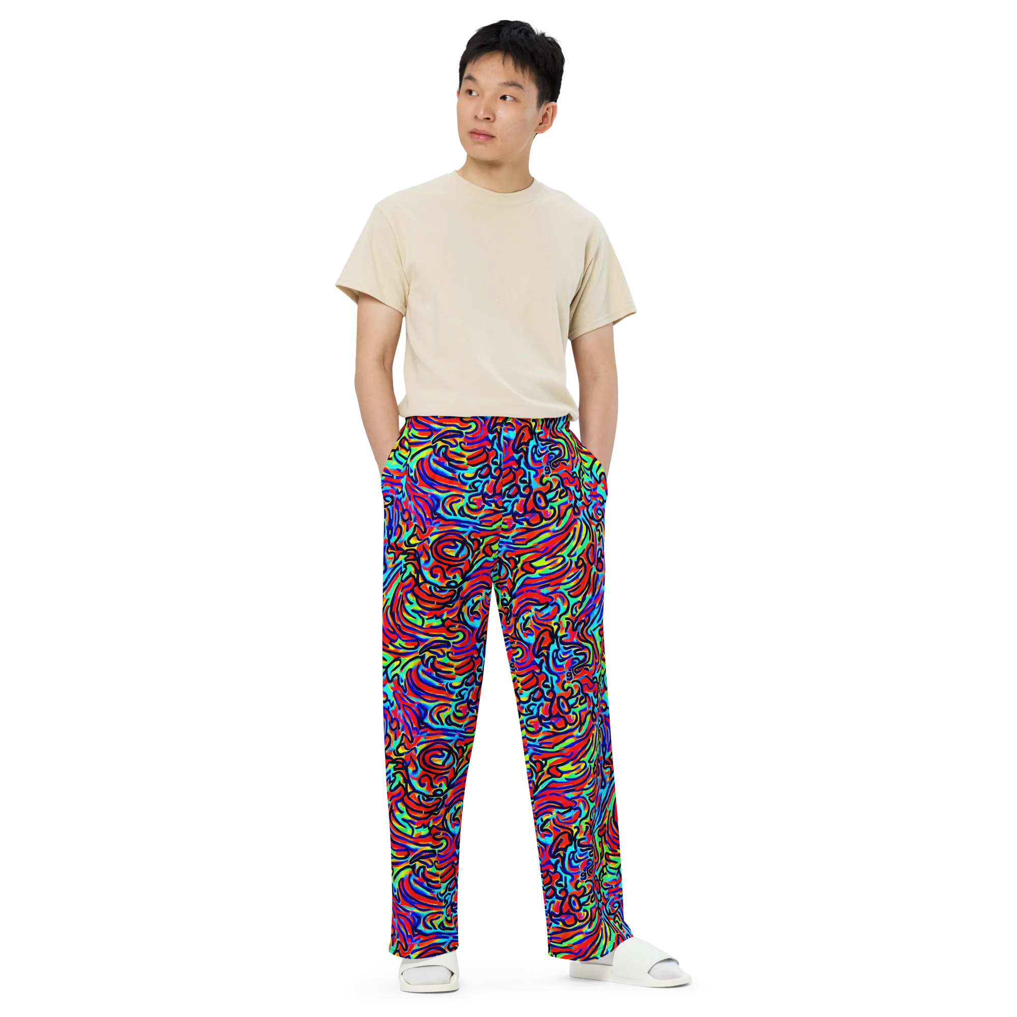 Lava Pulse on Wide-Leg Pants — Front