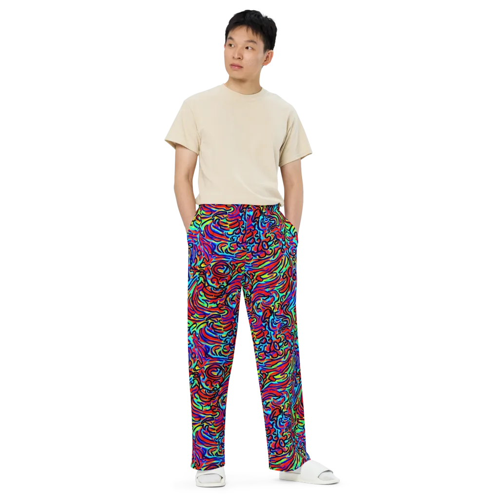 Lava Pulse on Wide-Leg Pants — Front