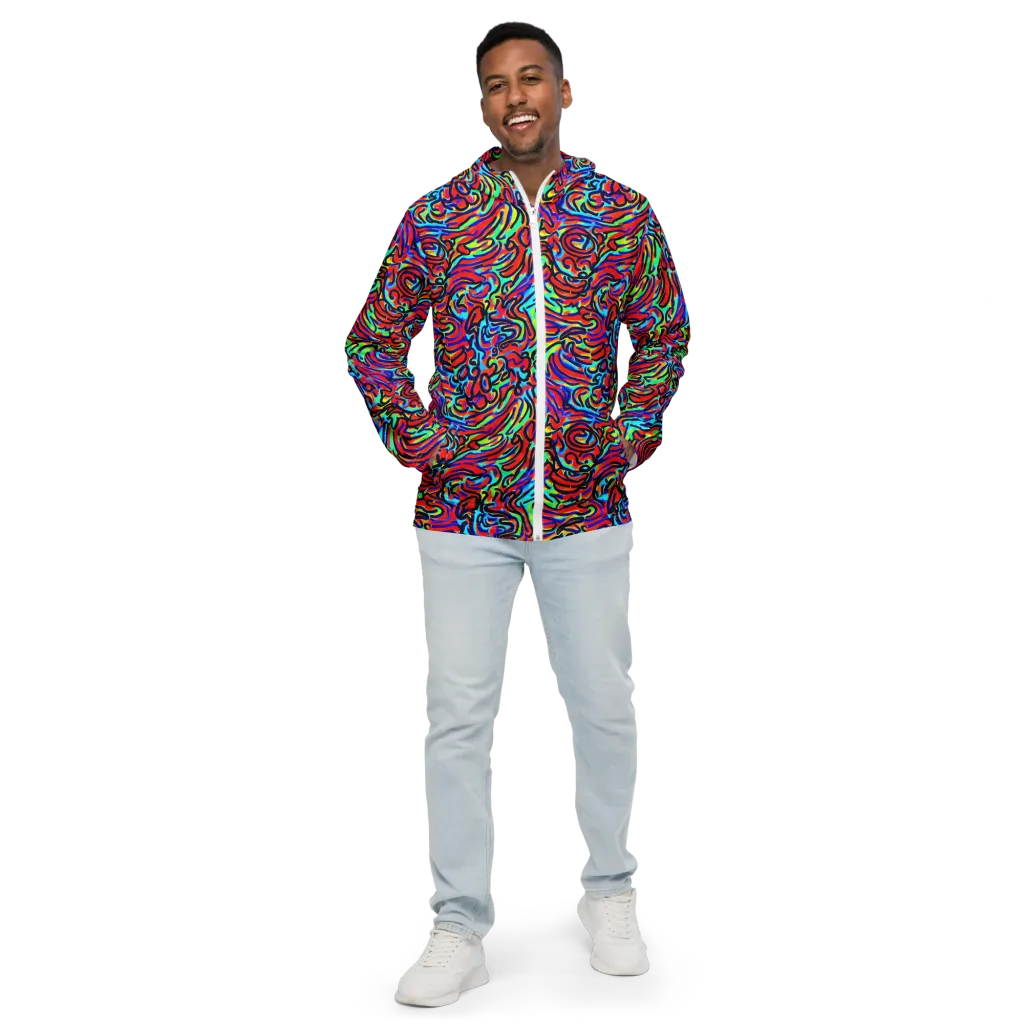 Lava Pulse on Men's Windbreaker — Front
